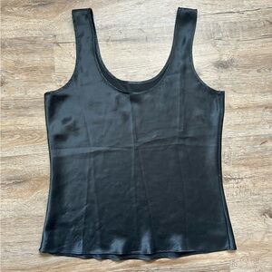 Vintage 90s Black Satin Camisole Tank Top
